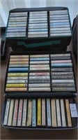 3 - cases of assorted cassettes & empty case