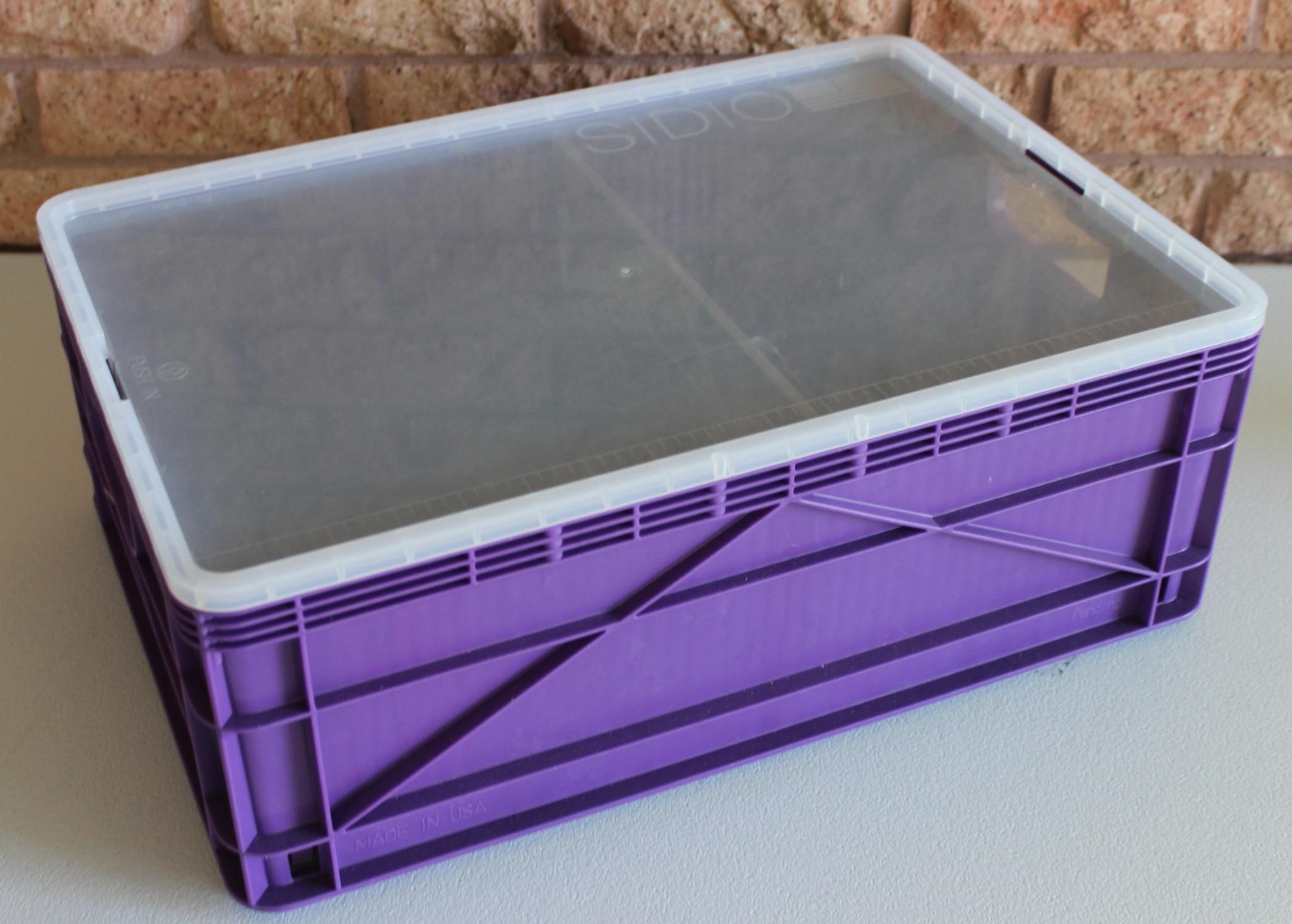 Sidio Plastic Crate 18.5"x12.5"x7" Purple