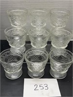 (9) vintage hazel atlas sherbet glasses