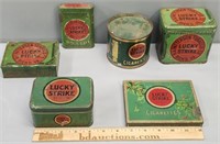 Lucky Strike Tobacco Tins Advertising Lot