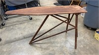 Vintage Wooden Ironing Board, Solid Wood, In