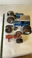 3pcs metal large kids toy tractors for parts