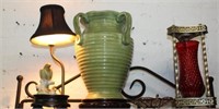 Decor Lot; Vase, Lamp, Nappy, etc