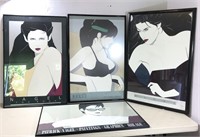 Lot of 4 Patrick Nagel Artprint Art Deco Women