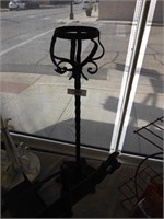 HEAVY WROUGHT IRON CANDLE STAND