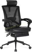 Misolant Ergonomic Chair w/Footrest  Black