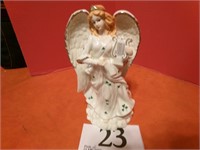 IRISH CERAMIC ANGEL WITH CLOVER PRINT