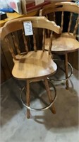 Set of 2 bar stools, seat is 30 inches tall