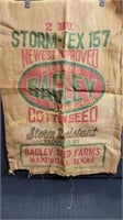 Vintage Bagley Seed Sack - Martindale Texas