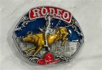 Vintage Rodeo Pewter Belt Buckle