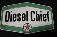 Texaco Diesel Chief metal sign 15" X 10"