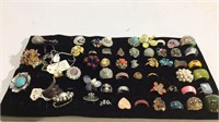 Tray of Costume Jewelry Rings M16E