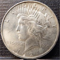 1924 Peace Silver Dollar Coin