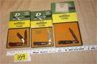 3 Limited Edition Remington Silver Bullet Knives