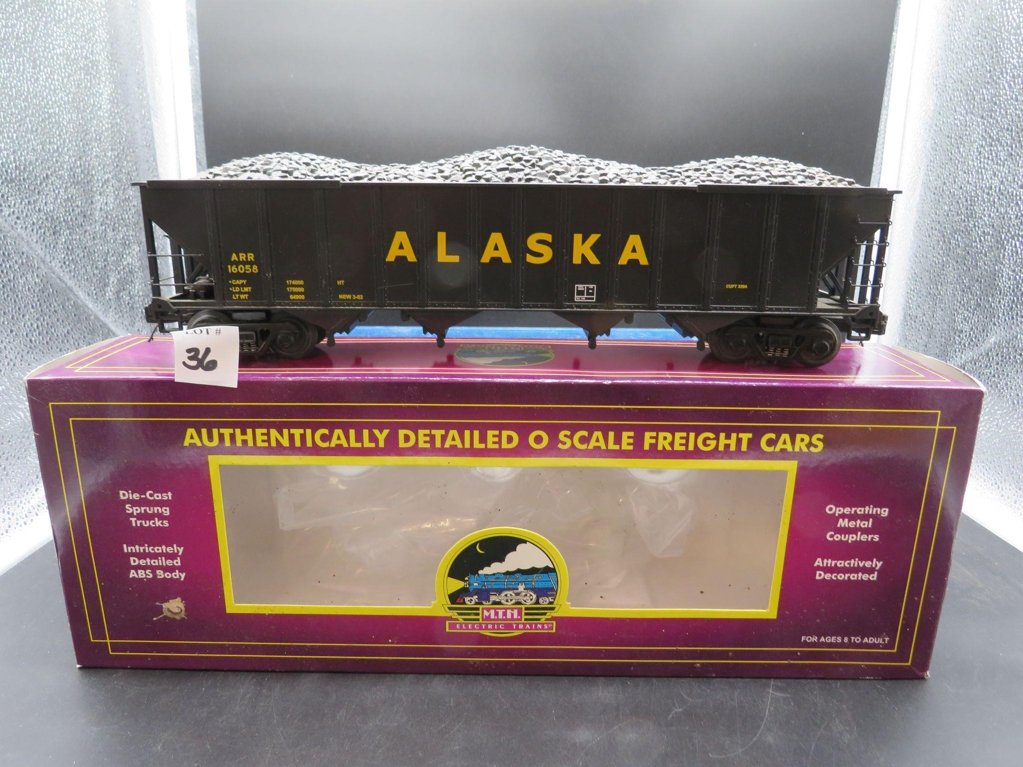 MTH Alaska 4 Bay Hopper Car w/coal 20-97592