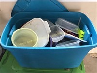 Tote w/ plastic containers & lids