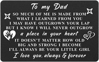Dad Engraved Wallet Insert Card x3