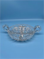 Cut Glass Divided Dish