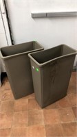 (2) waste bins