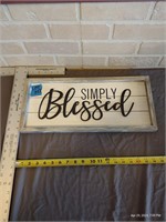Simply Blessed Wood Wall Art Home Decoration