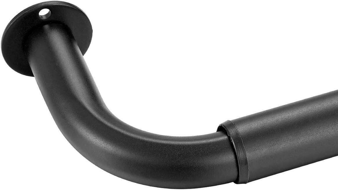 1-Inch Curtain Rod, 84-120, Matte Black