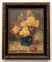 Yellow roses still life