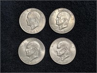 4 - Silver dollars 71,72,74,74