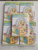 (5) 4pk. Adorable Animals Coloring Books