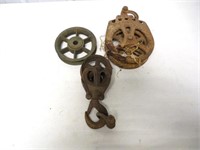 lot of 3 pulleys F E Myers & others