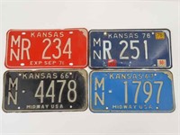 1971, 1976, 1966, 1967 License Plates