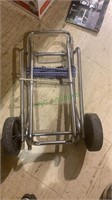 Folding shopping cart with solid wheels, and a
