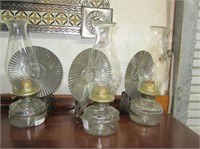 3 Electrified Wall Mounted Oil Lamps