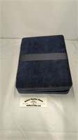 Vintage Backgammon Game in Blue Portfolio Case