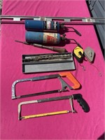 Level saws, drillbits, miscellaneous tools