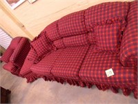 Broyhill Plaid 3-Cushion Sofa & Arm Chair -