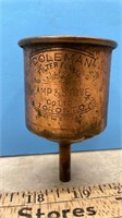 Tiny Coleman #0 Copper Funnel *SC