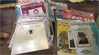 Tray lot of vintage sheet music all in plastic