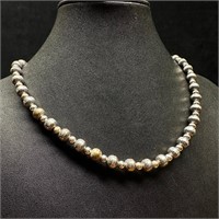 Sterling Silver Round Bead Necklace