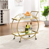 FirsTime & Co. Gold Odessa Bar Cart, American