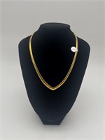 17” Italy Milor Gold Tone 925 Necklace