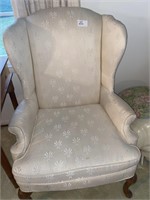 2-floral design Wing Back Chairs