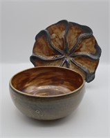 Art Pottery Bowl & Plate