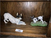 Two Dog Figurines