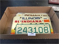Lot of Old Metal License Plates