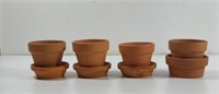 Terra Cotta Planters With Bottom Saucers