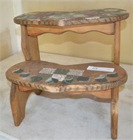 Arts & Crafts Wooden 2 Step Stool