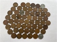 (58) Wheat Cents & (1) Lincoln Memorial Cent