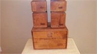 1960's Wood Cannisters & Breadbox