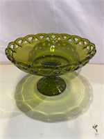 Indian Glass Lace Pedestal, 7.5”