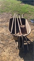 Wheel Barrow with Yard Tools - 5 Pieces